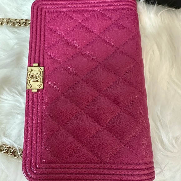 💎✨Authentic✨💎 Chanel  Leboy Wallet on Chain pink caviar leather with  🧿SoLD - Picture 11 of 16